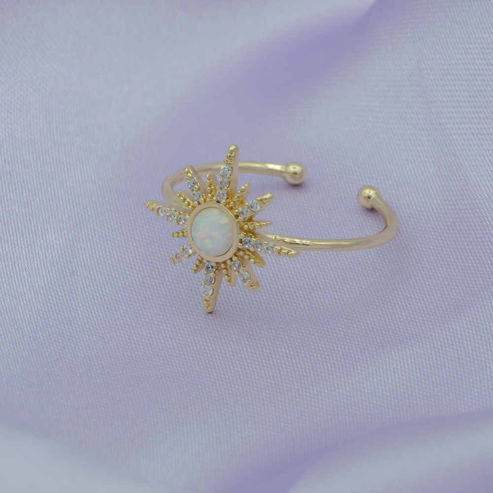 Gold Opal North Star Ring
